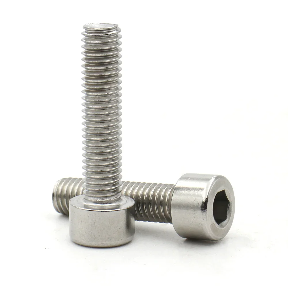 M1.6 M2 M3 M4 M5 M6 M8 CM 304 A2-70 Stainless Steel Hexagon Hex Socket Cylinder Cap Head Screws Bolt DIN912 L=3-60mm 50-5pcs Hexagon Socket Screw Hex Socket Cap Screw Stainless Steel Screws