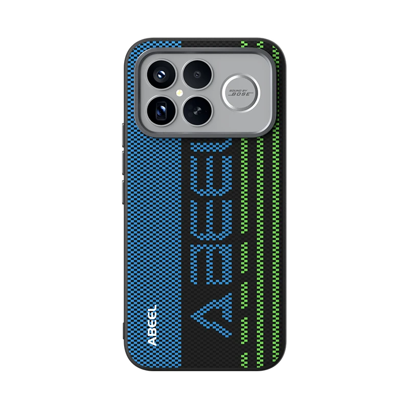 Magnetic Grid Striped Bumper Case with Magsafe Wireless Charging Compatibility