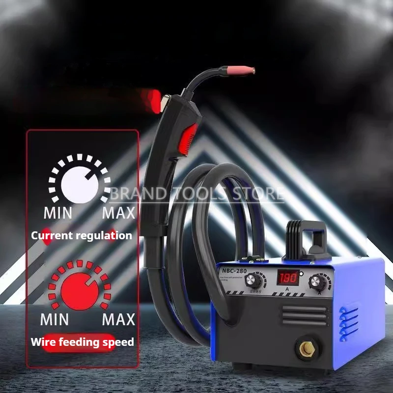 Small Laser Handheld Welding Machine Mini Gas Protection Small NBC-280 Carbon Dioxide Gas Protection 2.2m Integrated Welding Gun