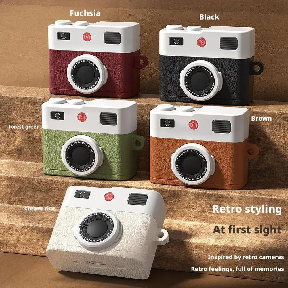 Ultra Thin Silicone AirPods Pro Case with Retro Film Camera Design