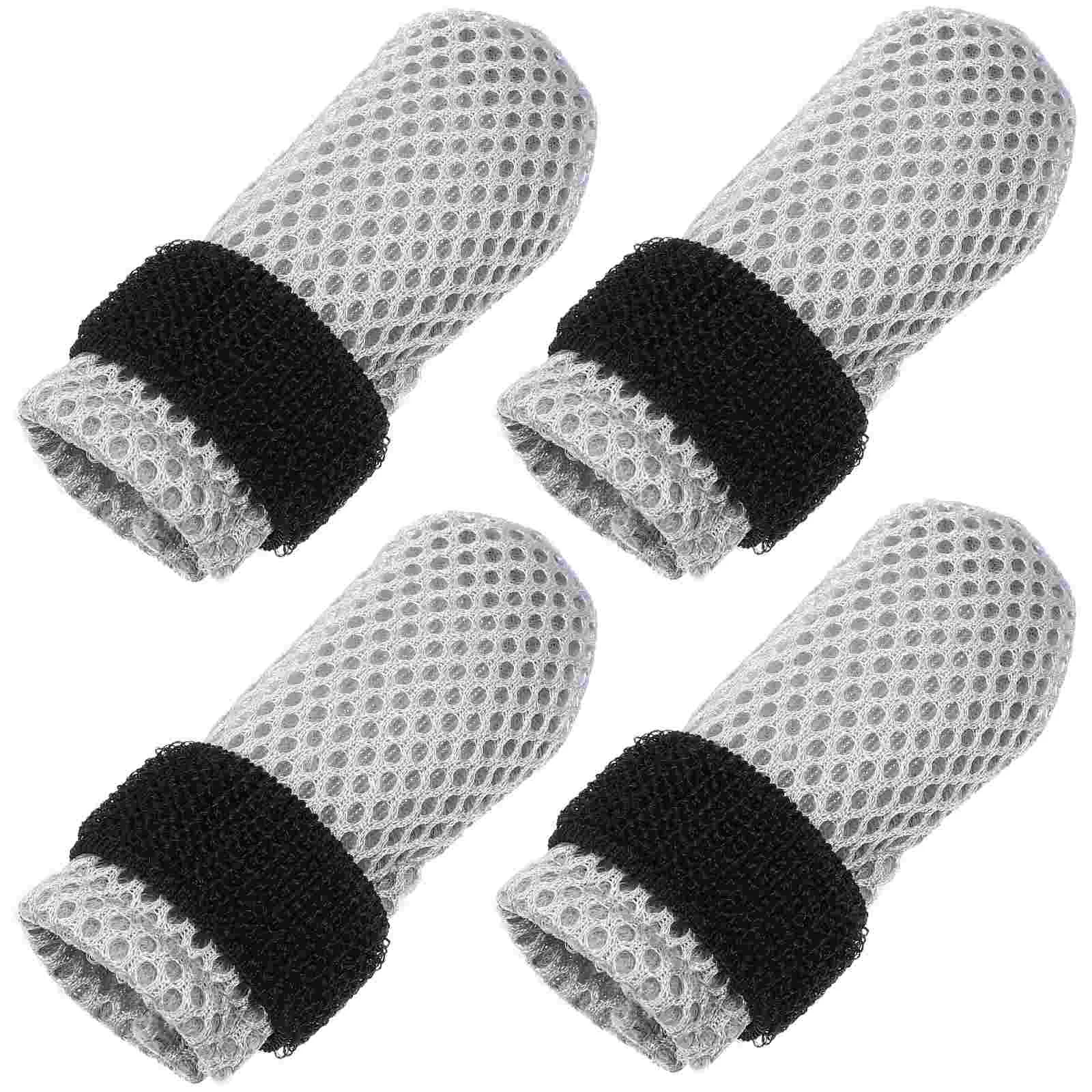 Cat Foot Covers 4 Pcs Anti-Scratch Kitten Paw Sleeves Boots Shoes Socks Claw Caps