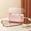 Desktop Cosmetics Storage Box Dust-proof Makeup Organizer For Cotton Pads Swabs Beauty Egg Holder Bathroom Jewelry Organizer 1