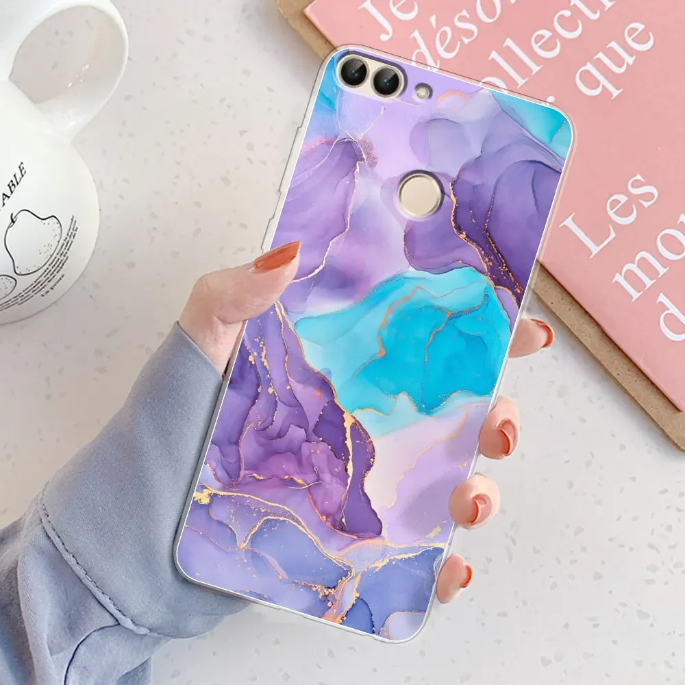 Chic Girl Marble Silicone Clear Phone Case with Bumper Coque