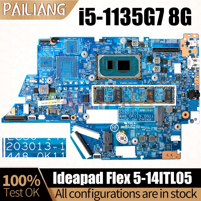 For LENOVO Ideapad Flex 5-14ITL05 Notebook Mainboard 203013-1