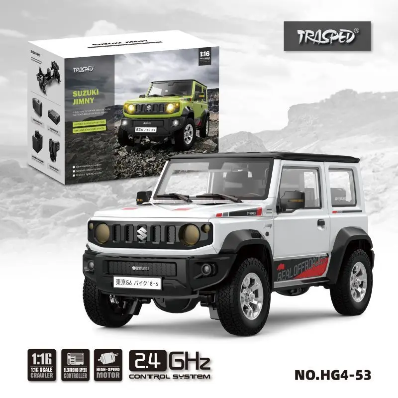 1:16 Suzuki Jimny Hg453 Simulation Model Lights Horn Smoke Rc Car Full Scale Off-Road Climbing Rc Car No.hg4-53