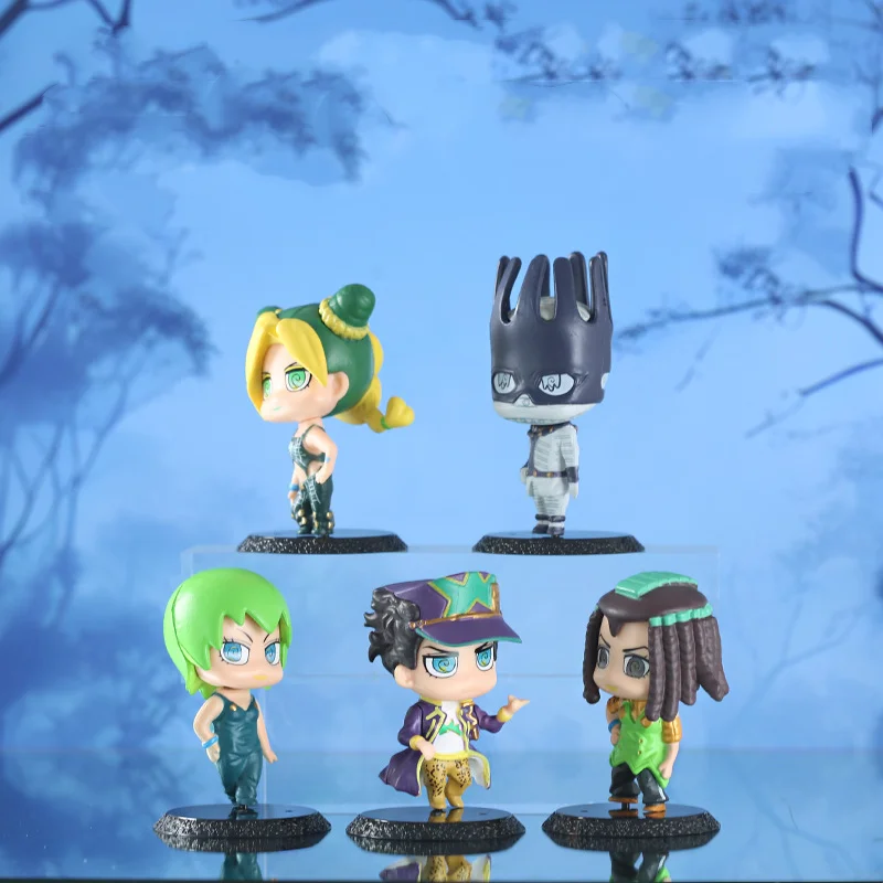 5 Pz/Set Anime Jojo Bizarre Adventure Giorno Giobana Bruno Buccellati Action Figures Pvc Model Toys Doll Regali Da Collezione