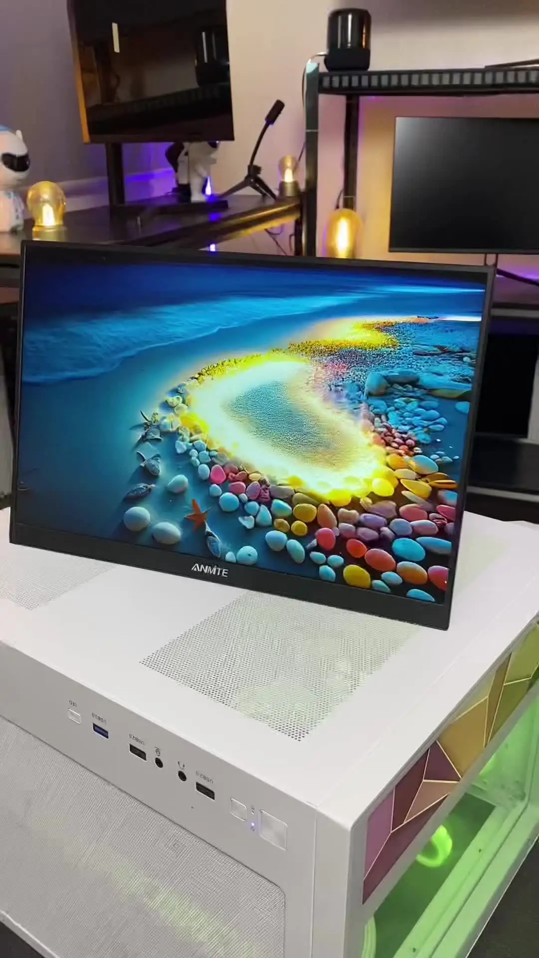Anmite 16インチ ポータブルタッチモニター 非タッチオプション