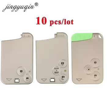 Keyforkess 10 pezzi con parola 2BTN chiave a distanza per auto Smart Card Shell portachiavi senza chiave per sostituzione Renault Laguna Espace