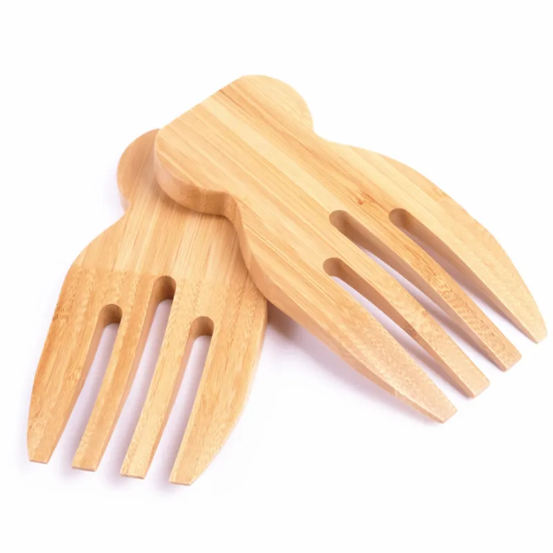 

Salad Hands Bowl Servers Bamboo Serving Tosser Claws 2pcs/Pack