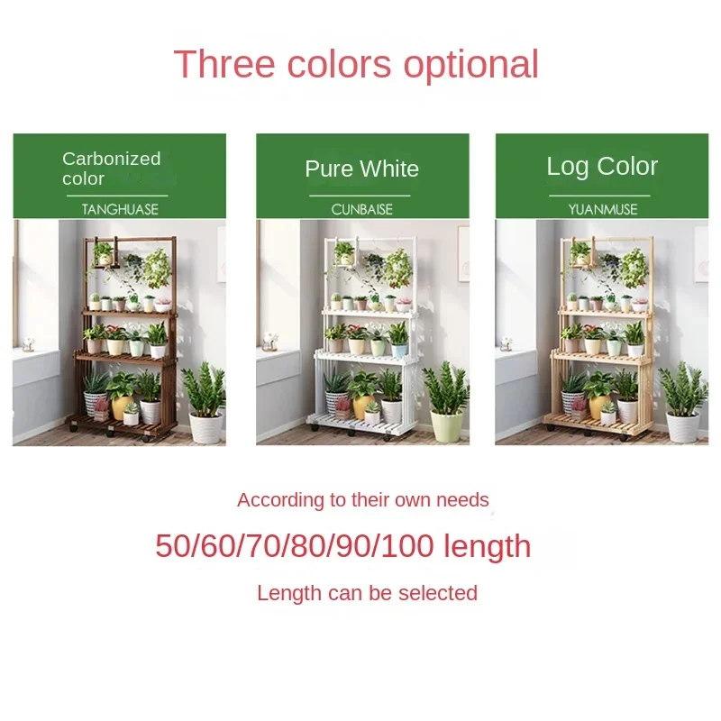 3-Tier Hanging Wood Plant Stand Indoor Outdoor Planter Shelves Flower Pot Organizer Rack Multiple Display Shelf plant stand wooden flower shelf