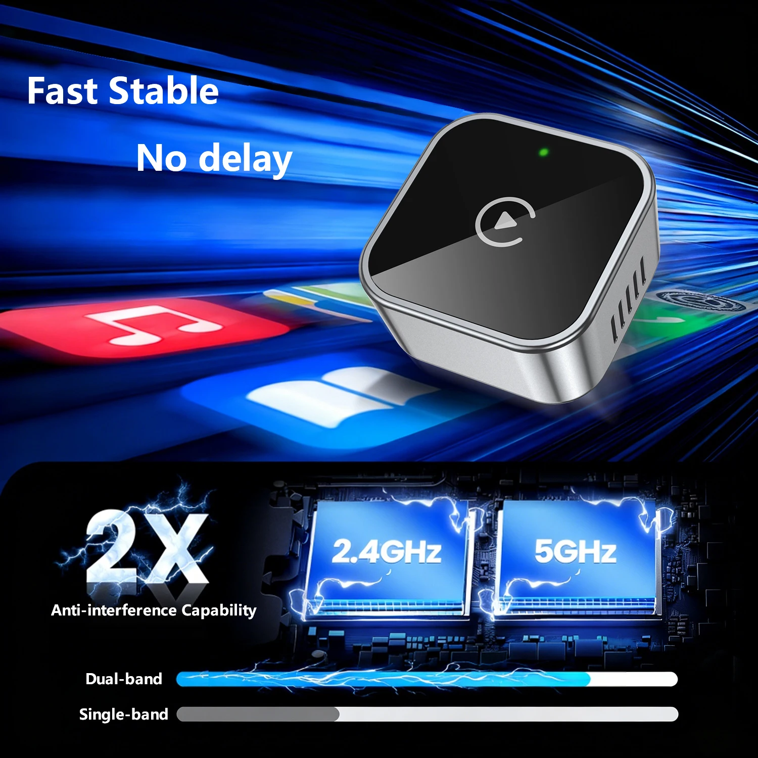 New Wireless CarPlay Android Auto Adapter USB Dongle Smart Mini Box Plug And Play Universal For VW Toyota Nissan Honda Ford Benz