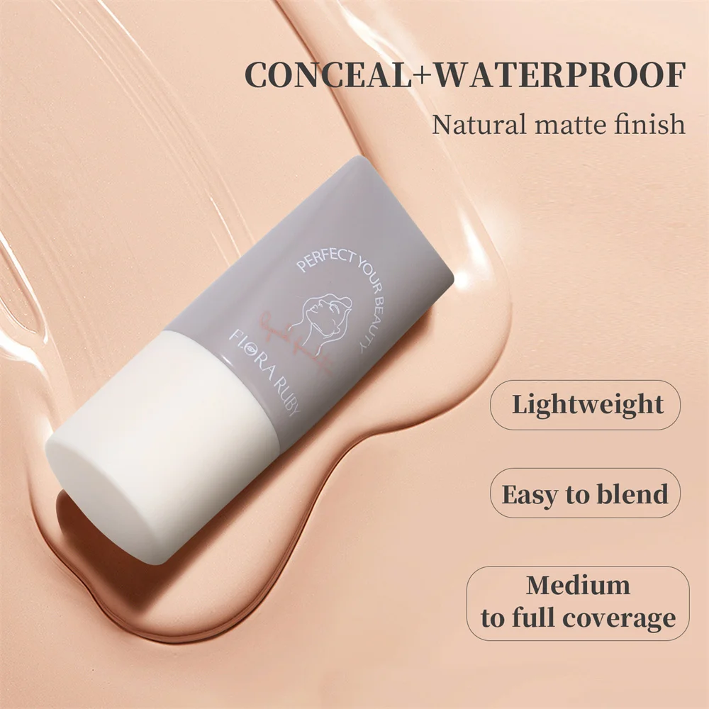 Liquid Foundation Cream Long-Lasting Liquid Foundation Full Concealer-Oil Base Cover Face Foundation Liquid Foundation Cosmetics 4