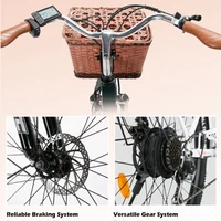 Stylish Women's 26" Electric Bike with Basket & Cup Holder - Image 2