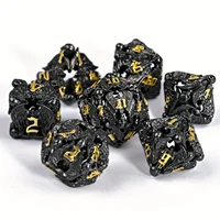 DND Polyhedral Dice Set 7PCS Dice Skull Metal Polyhedral Dice,Gift Suitable for Dungeons & Dragons RPG Game 1