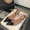 7cm or 9cm Red Pumps Women Shoes Sexy Transparent High Heels White Pumps Pointed Toe Slingback Shoes Ladies Stilettos Mujer 2025 4