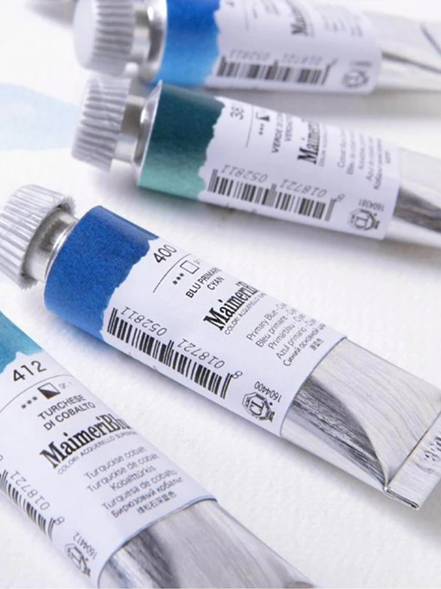 Maimeri Blue Master Watercolor Single Pigment 12ml Tube Artist Painting акварельProfessional Painting Pigment 5