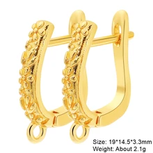  Juya 2 4 Pcs/Lot DIY Anti-Allergy 18K Gold Silver Plated Schwenzy Fastener Ear Wire Hooks Women Earrings Accessories Supplies 