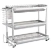 Adjustable  Stainless Steel Drain Rack Multifunctional Dish Bowl Drainboard for Cutlery Storage Kitchen Organization Holder 4