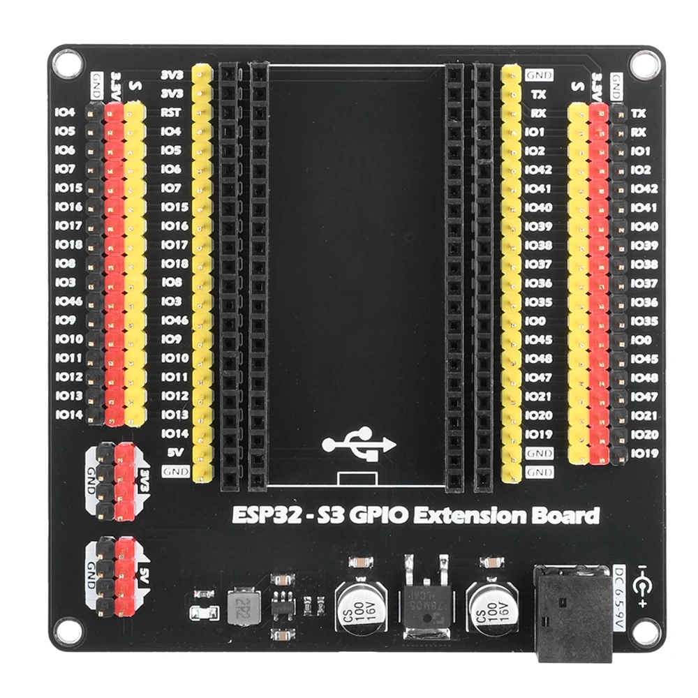 

6.5-9V ESP32-S3 Development Board GPIO IoT Expansion Board DC5.5 * 2.1 Interface GPIO 1 into 2