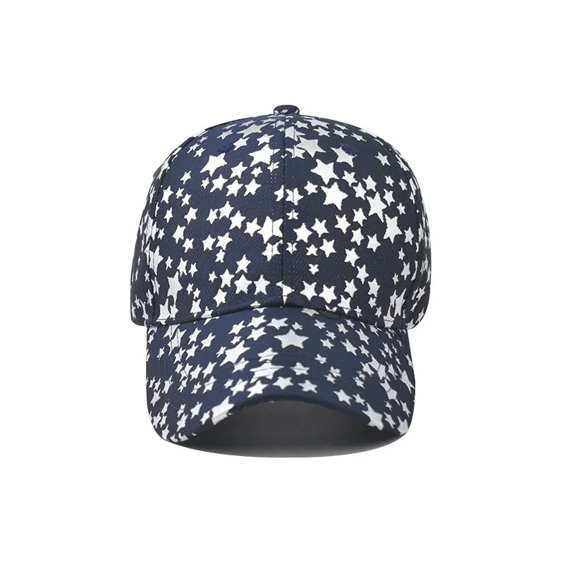 Spring summer new Korean five pointed star printed baseball cap men's and women's cotton sun visor blank baseball caps