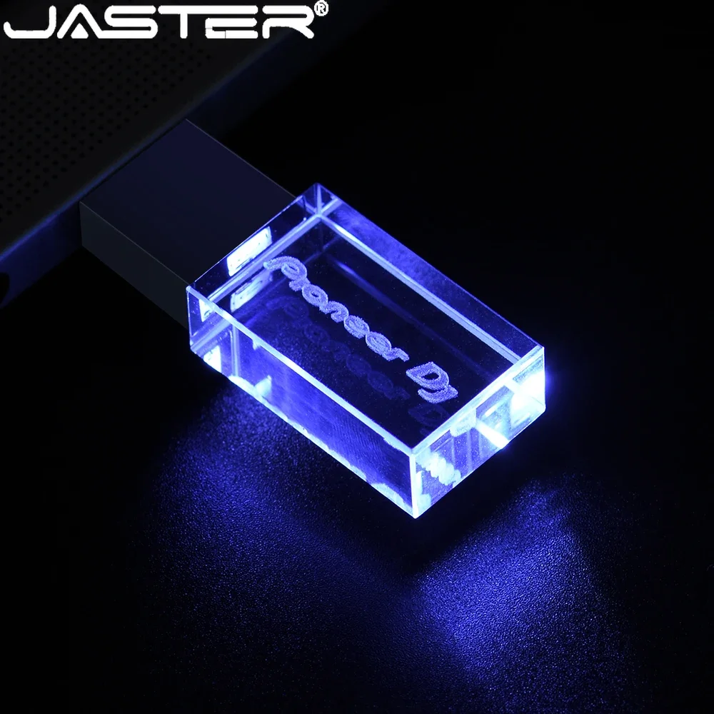 Logotipo Personalizado Pen Drive 128gb Usb Flash Drives 64gb Colorido Led Pendrive 32gb u Stick 16gb 8gb 4gb Pioneiro dj - Imagem 3