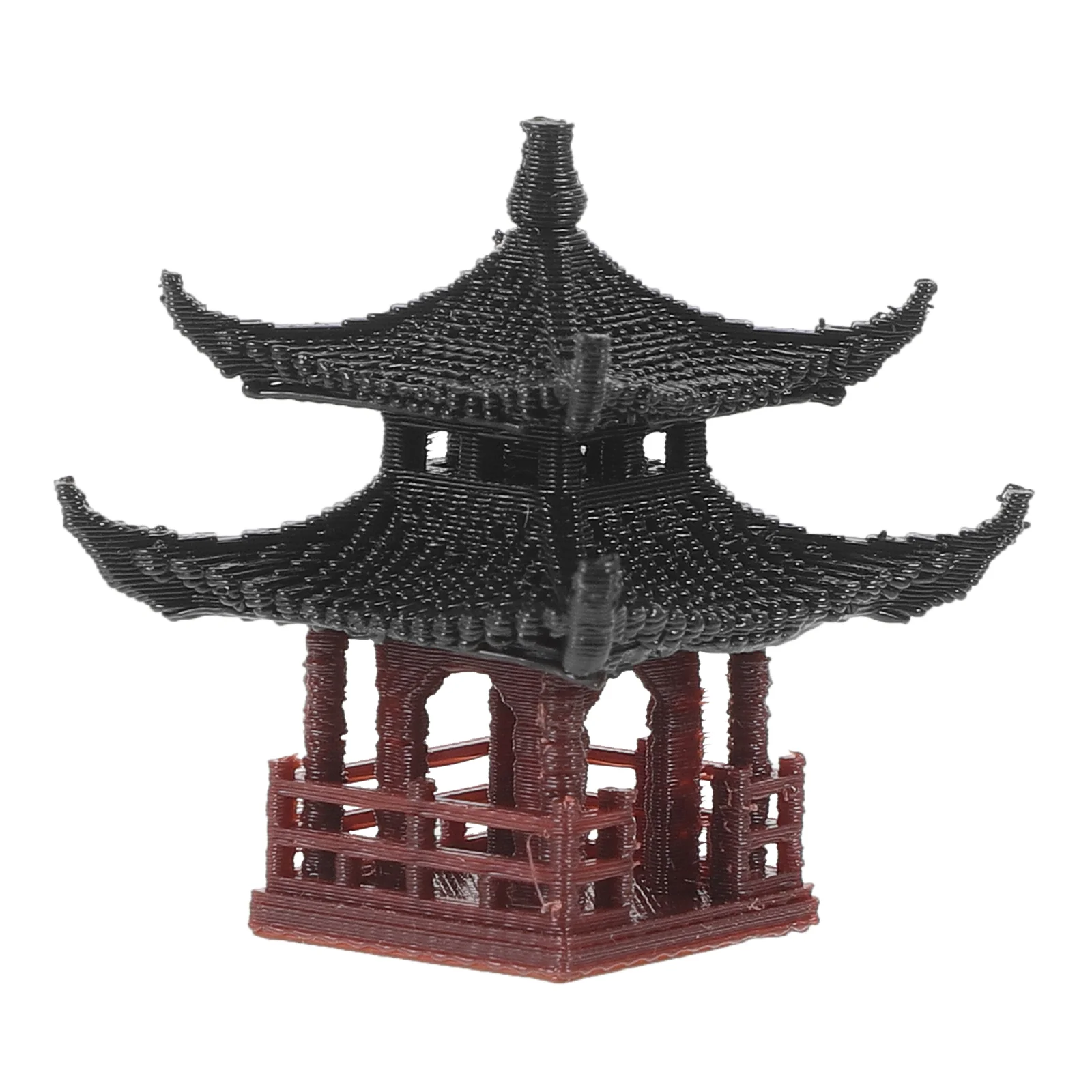 

Mini Pagoda Statue Fairy Garden Decor Pavilion Hexagon Asian Exotic Environments Flower Vase Aquarium Dollhouse Decor For