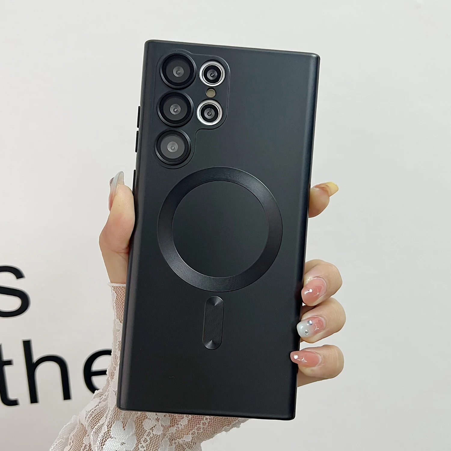 Magnetic Wireless Charger Matte Bumper Case