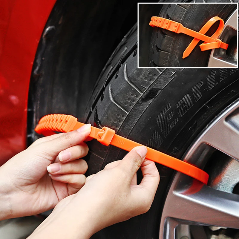 20Pcs Car Anti-Skid Snow Chains Car Winter Tire Wheels Chains Double Grooves Emergency Anti-Skid Auto Wheels Accessories