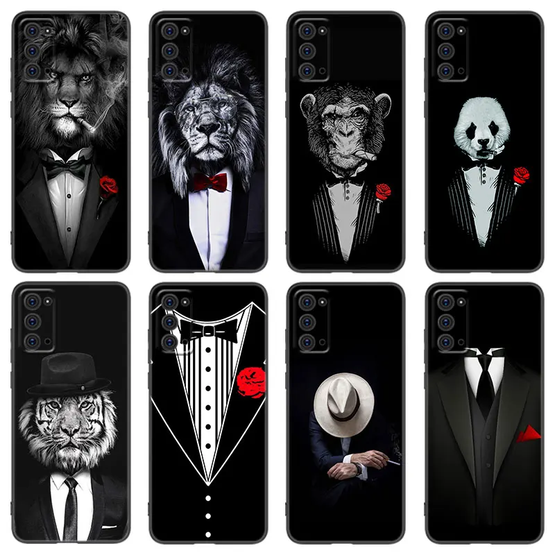 Man Suit Shirt Tie Phone Case For Samsung M30 M31 S Note 10 Lite 20 Ultra M11 M12 M13 M21 M23 M32 M51 M52 M53 J2 Pro J4 J6 J8