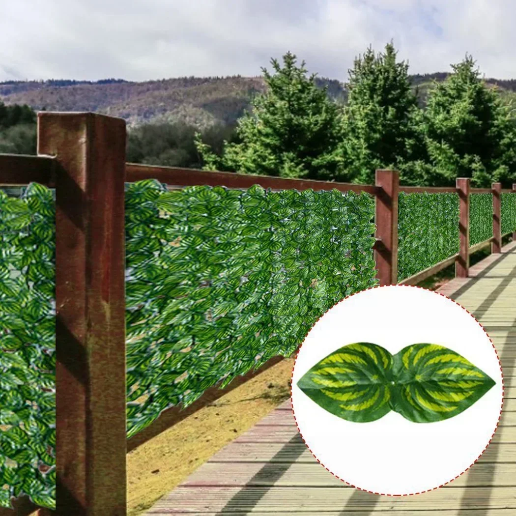 Artificial Leaf Privacy Fence Roll Wall Landscaping Fence Privacy Screen Garden Balcony For Indoor Outdoor Decor