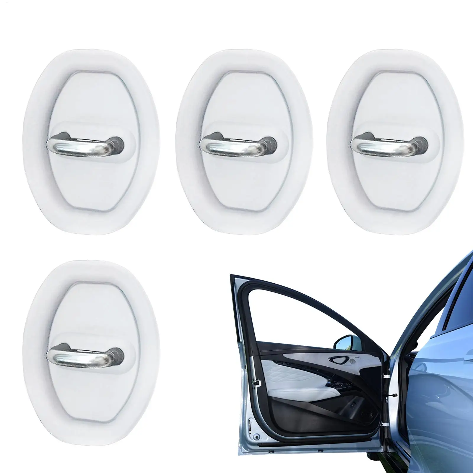 4PCS Car Door Shock Absorber For  Vehicle Doors Flexible Car Door Lock Protector Silicone Car Door Lock Latches Cover