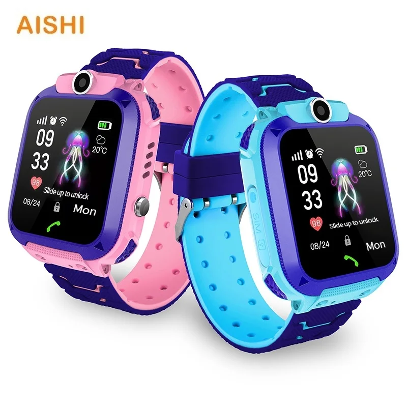 Aishismart Q12 Waterproof Kids Smart Watch Child Phone Clock Voice Chat