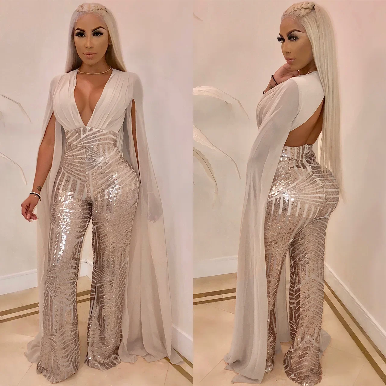 Mono de mujer elegante