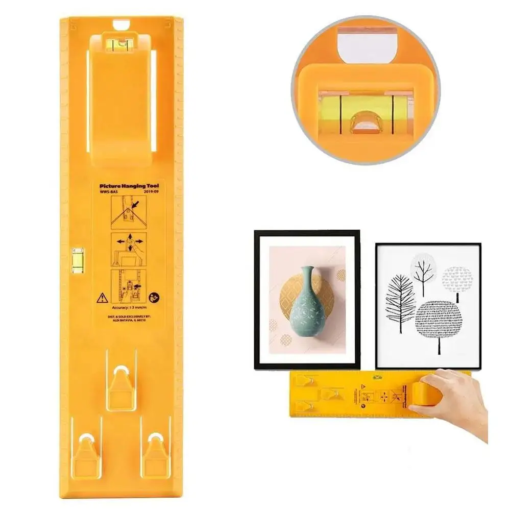 Picture Hanger Tools Kit With Level for All Wall Materials