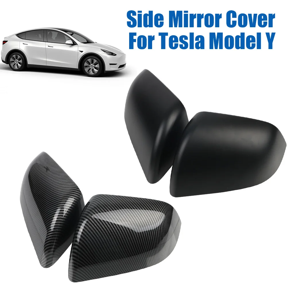 Side Rearview Mirror Cover Car Accessories 2pcs For Tesla Model Y Wing