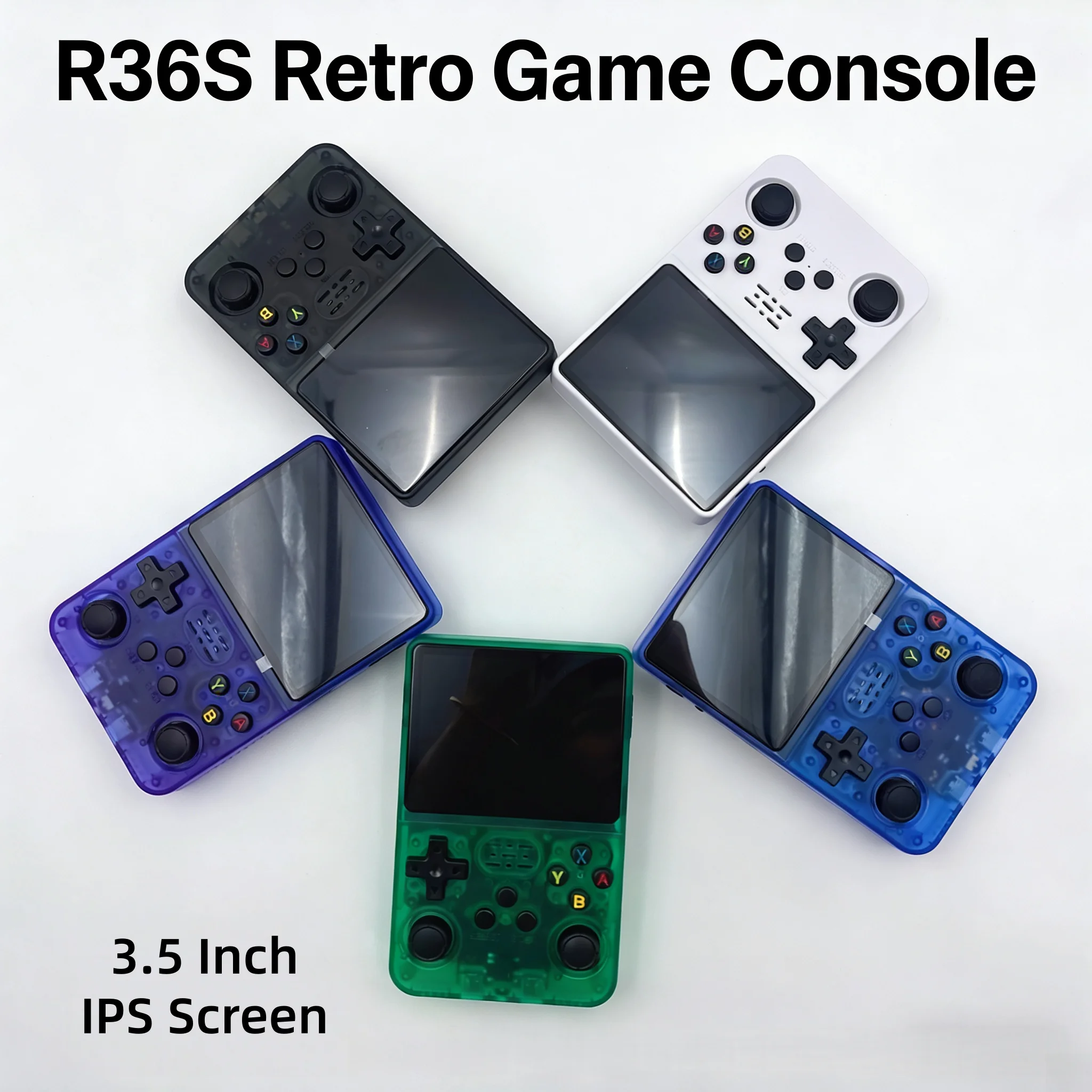 NEW BOYHOM R36S 100%Genuine ARKOS Handheld Game Console Linux System 3.5 Inch IPS Screen Player_voghion.com
