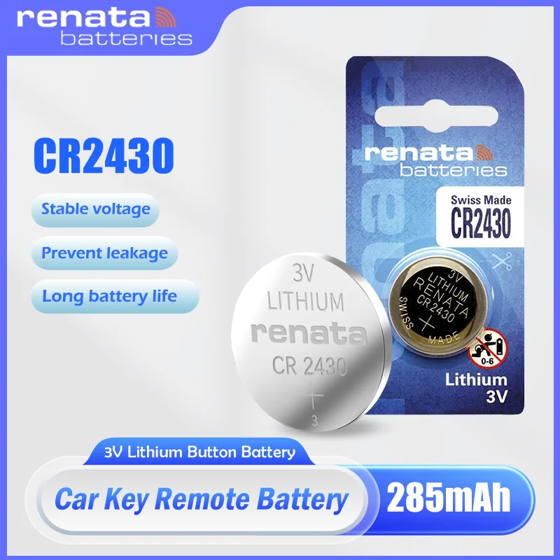 Renata CR2430 Battery 3V Lithium Coin Cell (1 pc.)