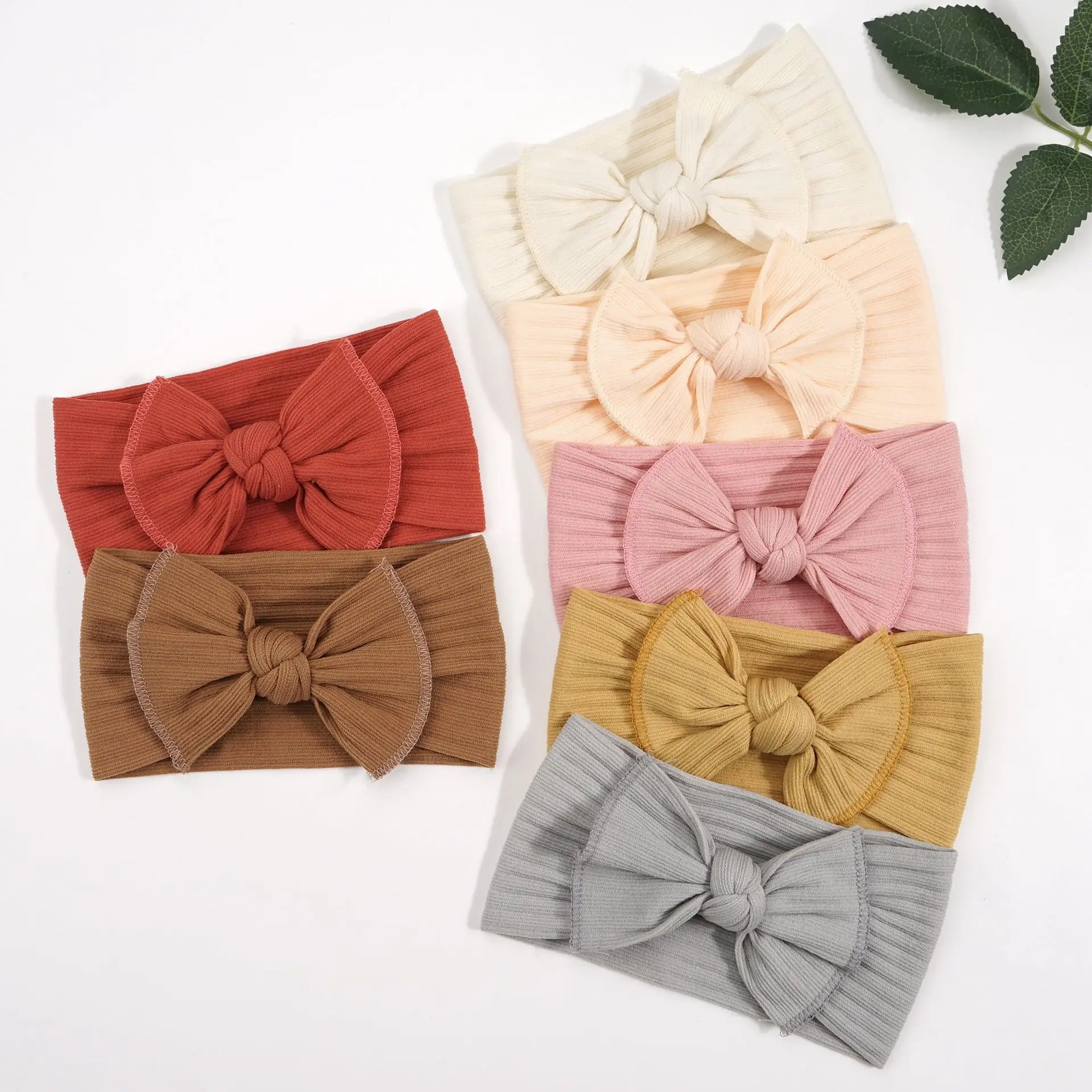 newborn-baby-hairbands-super-soft-nylon-headbands-for-girls-knotted-hair-bow-ribbed-headbandchildren-girls-hair-accessories