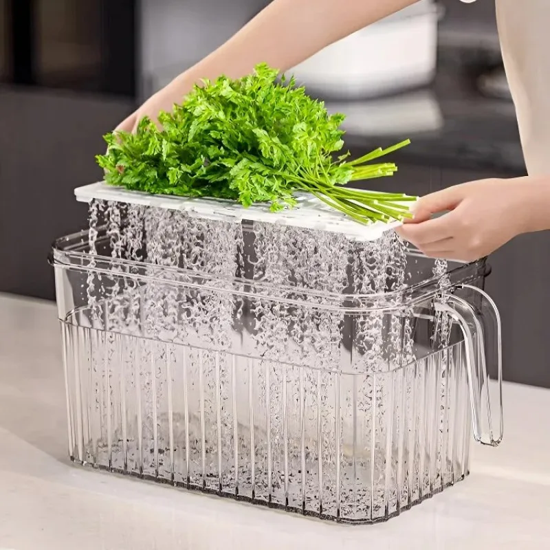 Luxury Sealed Lid Refrigerator Storage Boxr Light Luxury Large Capacity Sealed Refrigerator Cooler 3