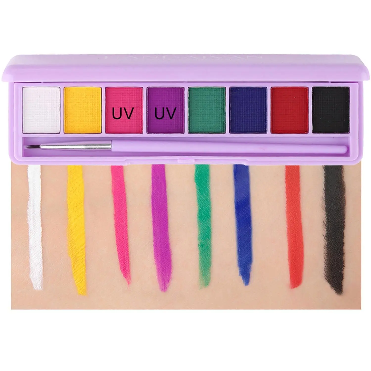 12 Colors Water Activated Eyeliner Uv Light Neon Pastels Eyeliner