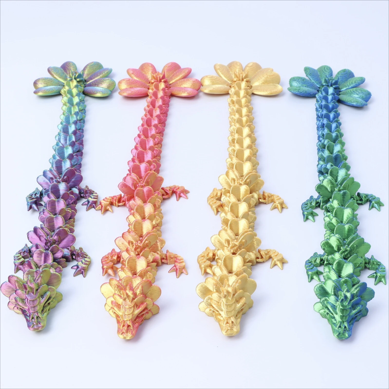 3D Printed Lucky Magic Dragon Movable Joint Fidget Toy Rotatable Articulated Office Desktop Ornament Adults Kid Toy Crafts Gifts