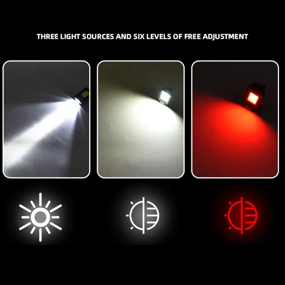 Mini LED Flashlight USB Rechargeable Magnetic Running Chest Light Work Light Clip-on Night Emergency led flashlight led lights led work light work light usb night light