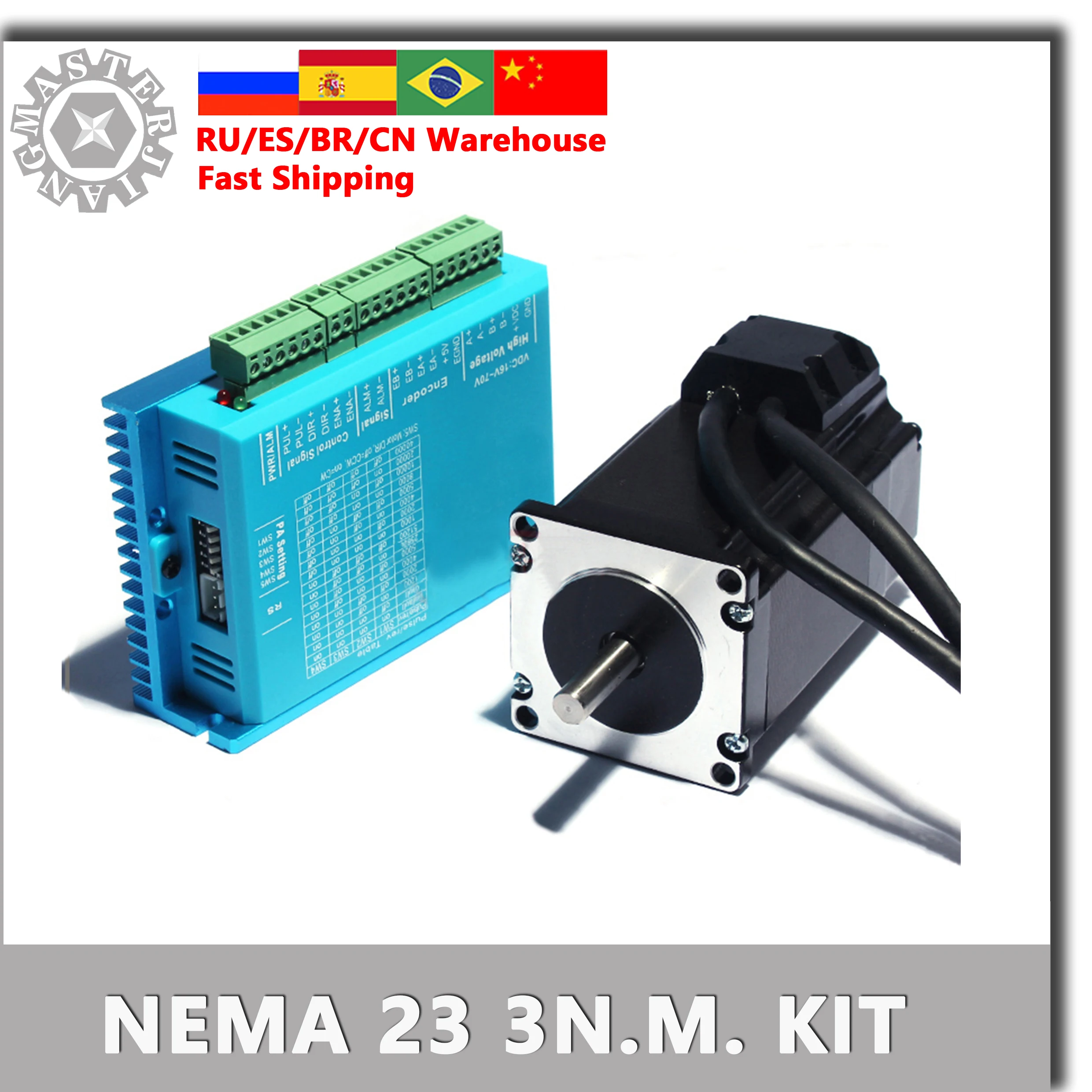 3nm Servo Motor 57 Stepper Motor 57HSE3N+HBS57/HBS57HD/DL57 Closed-loop step motor Hybrid closed loop Nema 23 3NM.
