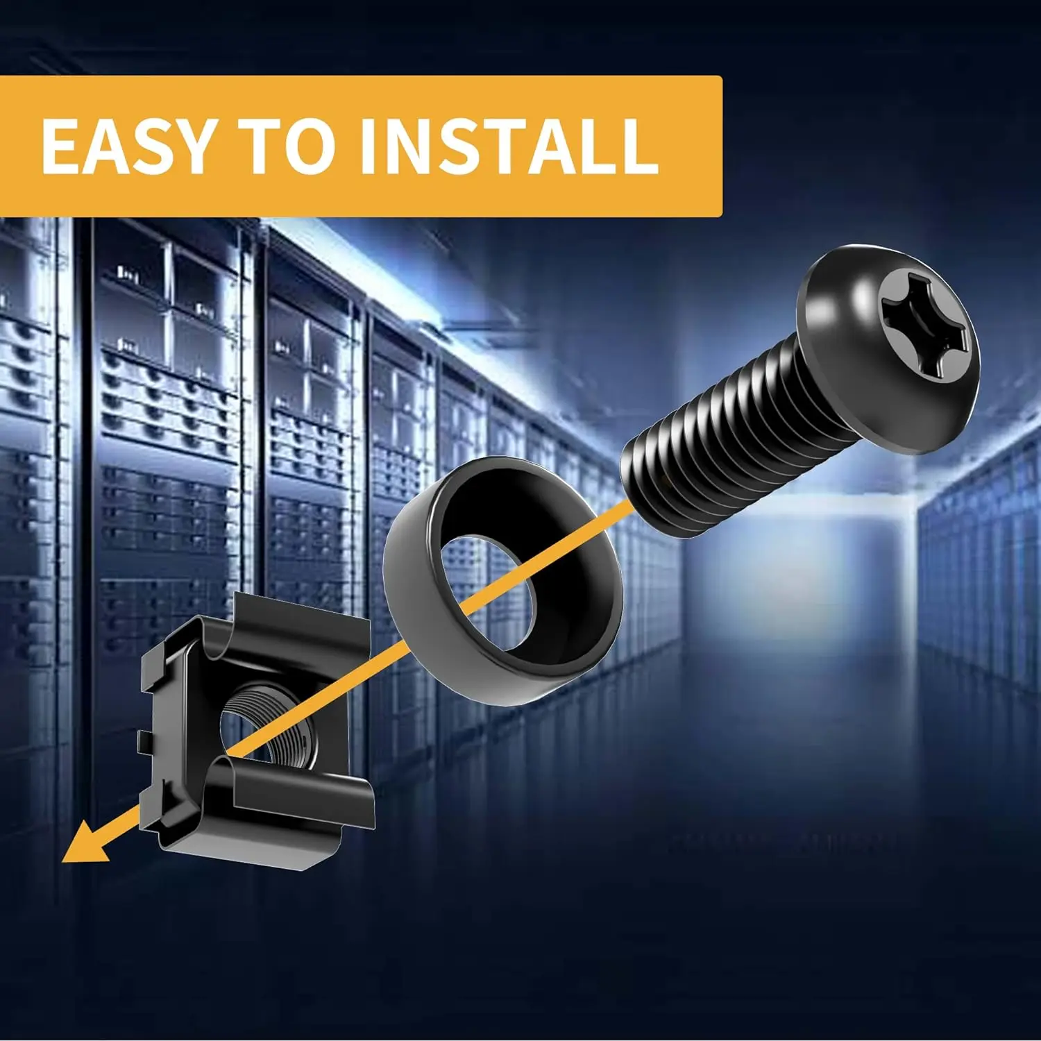 DIGITUS DN-19 SET - Viti M6 E Dadi A Gabbia - Set Di 50 Pezzi - Viti Di