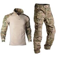 Outdoor Uniform Men Clothes Suits With Pads Wear Resistant Training Hunting Shirts Pants Sets Pant Men Waterproof 1