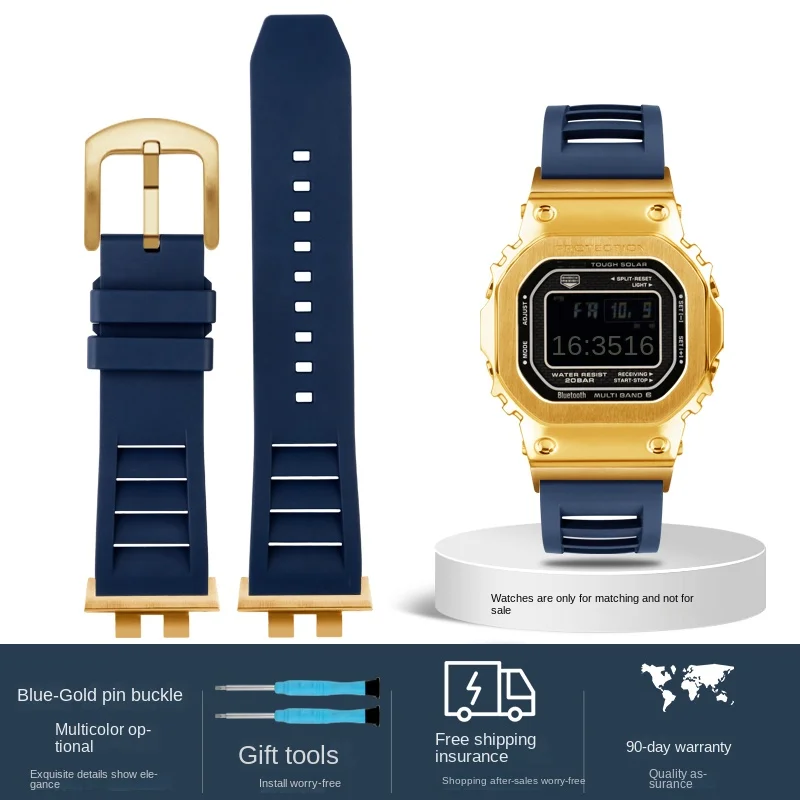 thumbnail image 1 of Correa de reloj de caucho fluorado para Casio G-SHOCK GMW-B5000 GM-B2100 Series Sport Pulsera de repuesto Accesorios para reloj, 1 of 5