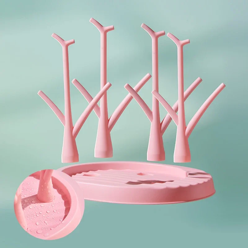 Baby Bottle Holder Cleaning Dryer Drainer Removable Baby Bottle Drying Rack Storage Rack Tree Shape for Babies Bottles Item
