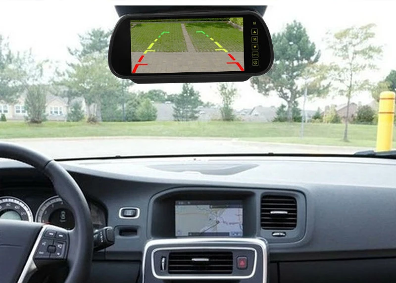 7 inch TFT LCD screen Car monitor Rearview Mirror Monitor reversing parking assistant Night Vision Rearview camera