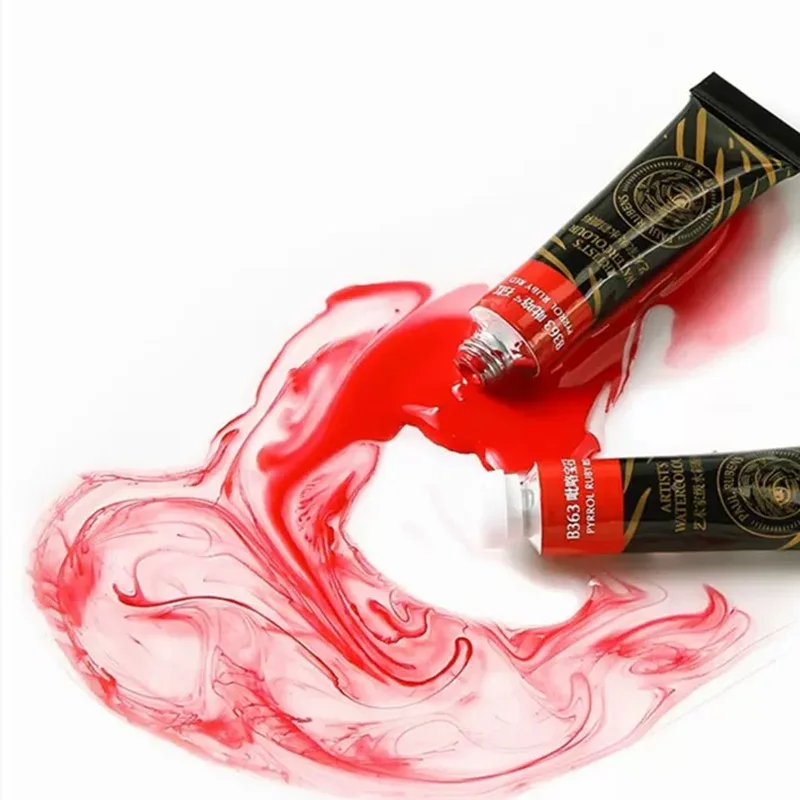 New Paul Rubens Professional Watercolor Paint Tube 15ml 34 Colors Watercolour For Painting Aquarel Aquarelle Art Supplies