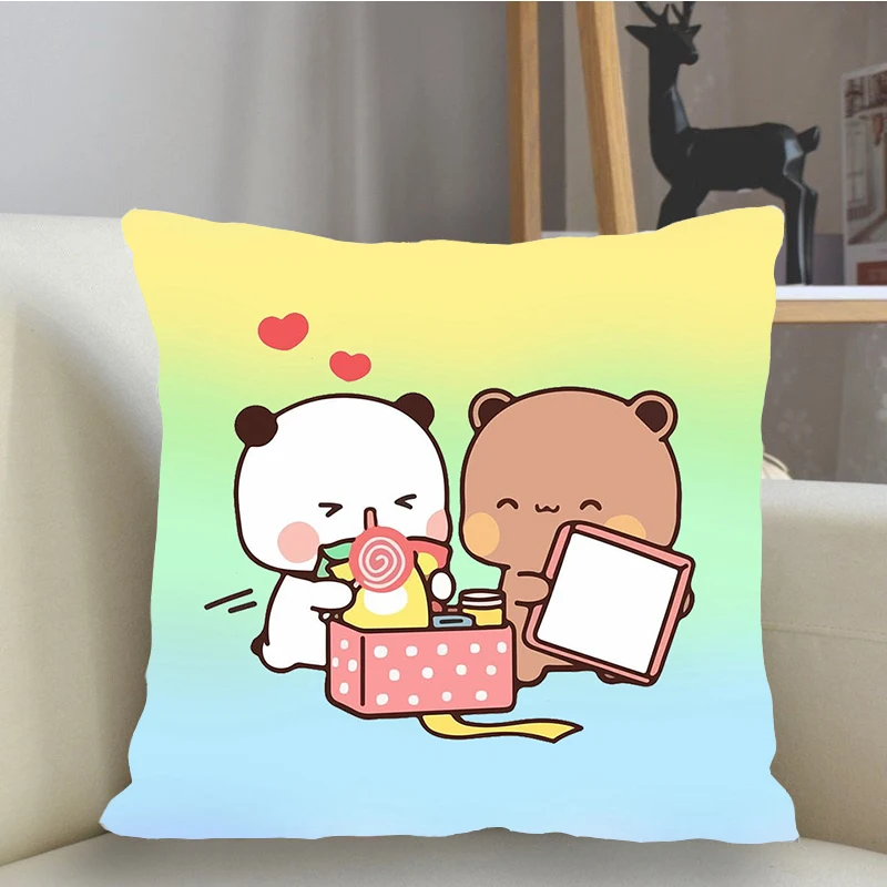 Cute Cartoon Bubu Dudu Print Pillow Case Panda Bear Living Room Pillow Covers Home Decoration Sofa/Bed Cushion Cover 45x45cm
